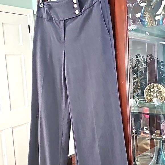 Alfani Dress Slacks Wide legs Grey size 4 - Picture 4 of 9